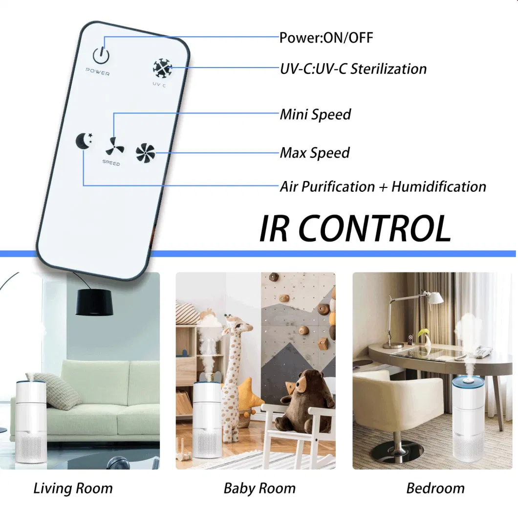 Hot Selling Cleaner HEPA Filter Portable UV Viruses and Bacteria for Hospital Air Purifier